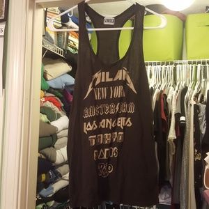 Black racerback tank top